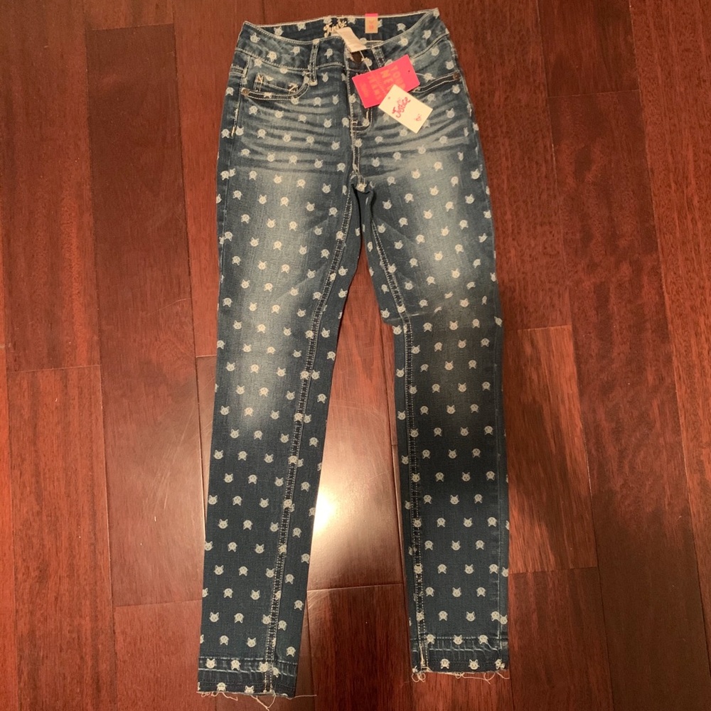 Kids Cat Patterned Jeggings